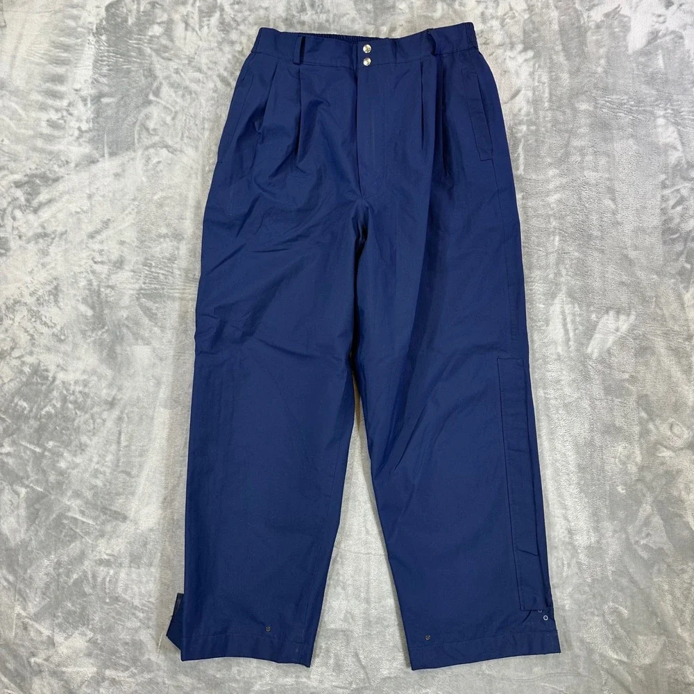 Zero Restriction Gore-Tex Rain Pants Mens Size XL Navy Blue Waterproof